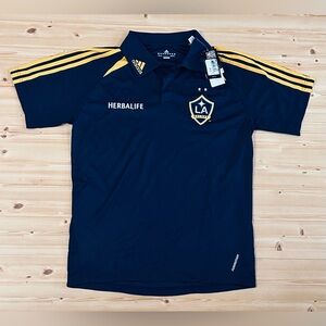 NWT Adidas LA Galaxy Blank Back MLS Soccer Jersey